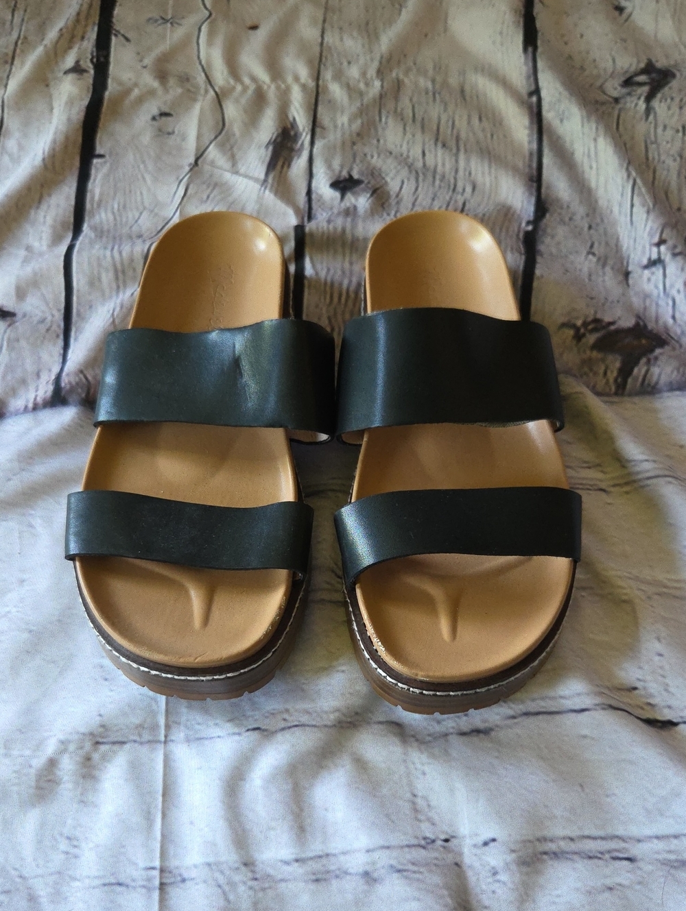 Madewell Black Double-Strap Slide Sandals - Casual Comfort